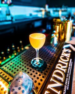 Featured freshly squeezed orange juice with premium champagne at Wonderlove Portland Bar.