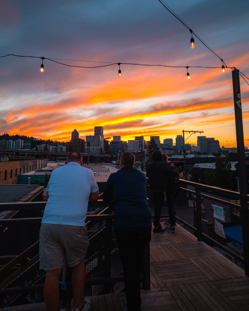 Rooftop party deck at Portland event venue WonderLove